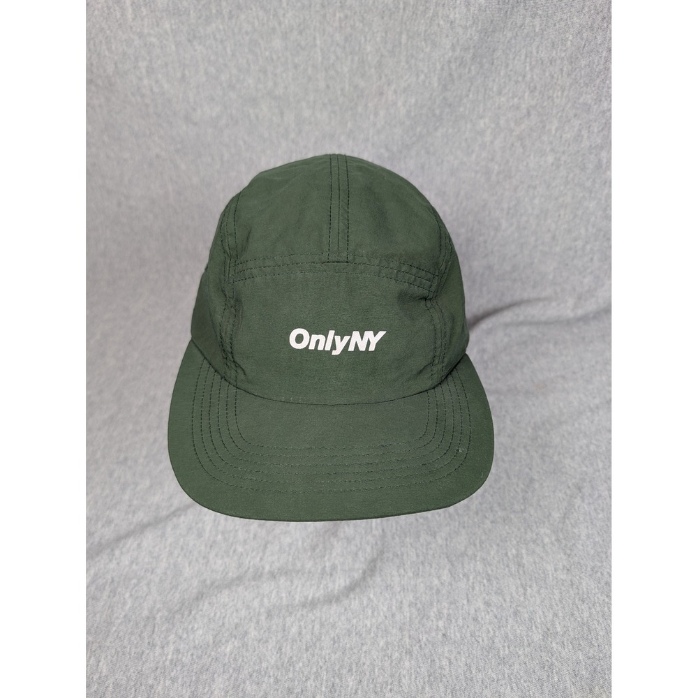 Only NY 5 Panel Camper Hat Forest Green Nylon Made in USA Adjustable Strapback